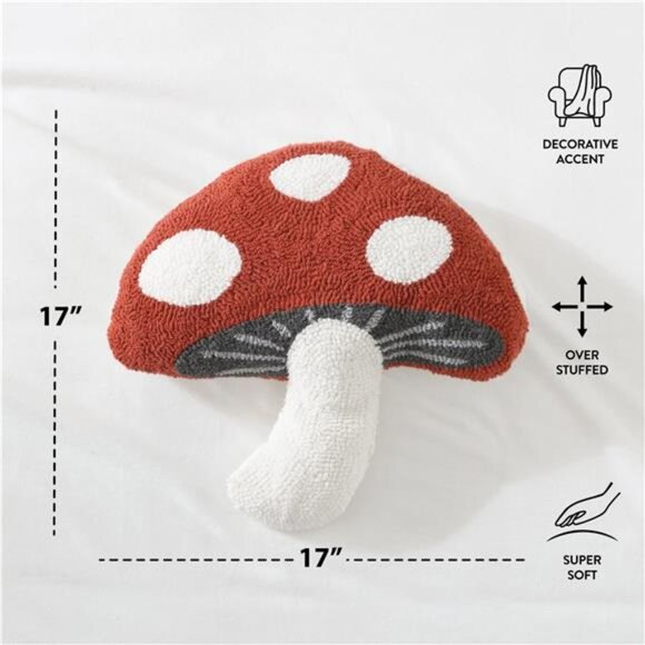 Red Canyon Mushroom Pillow  17” x 17” - Picture 3 of 5